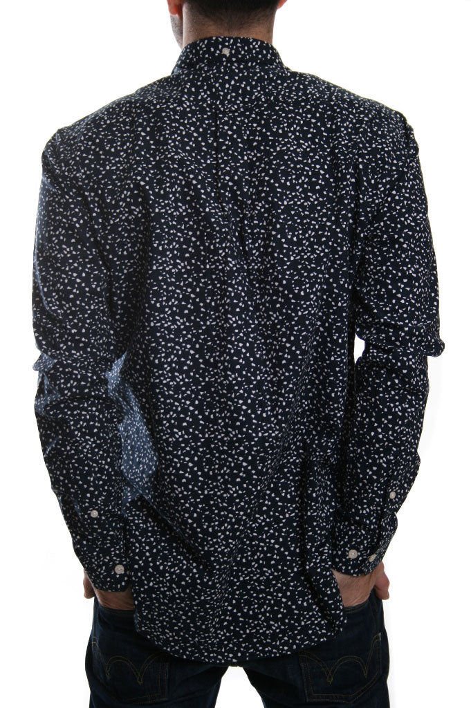 Farah Vintage Tobiah Printed Shirt in True Navy