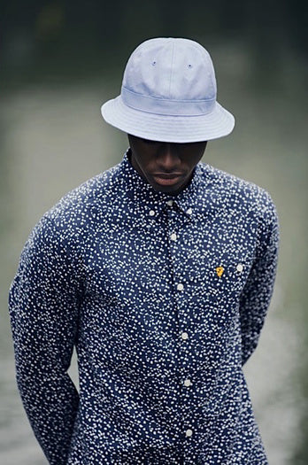 Farah Vintage Tobiah Printed Shirt in True Navy