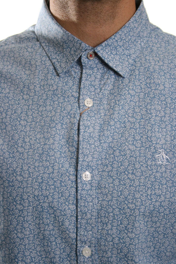 Original Penguin Vallarta Blue Printed Shirt