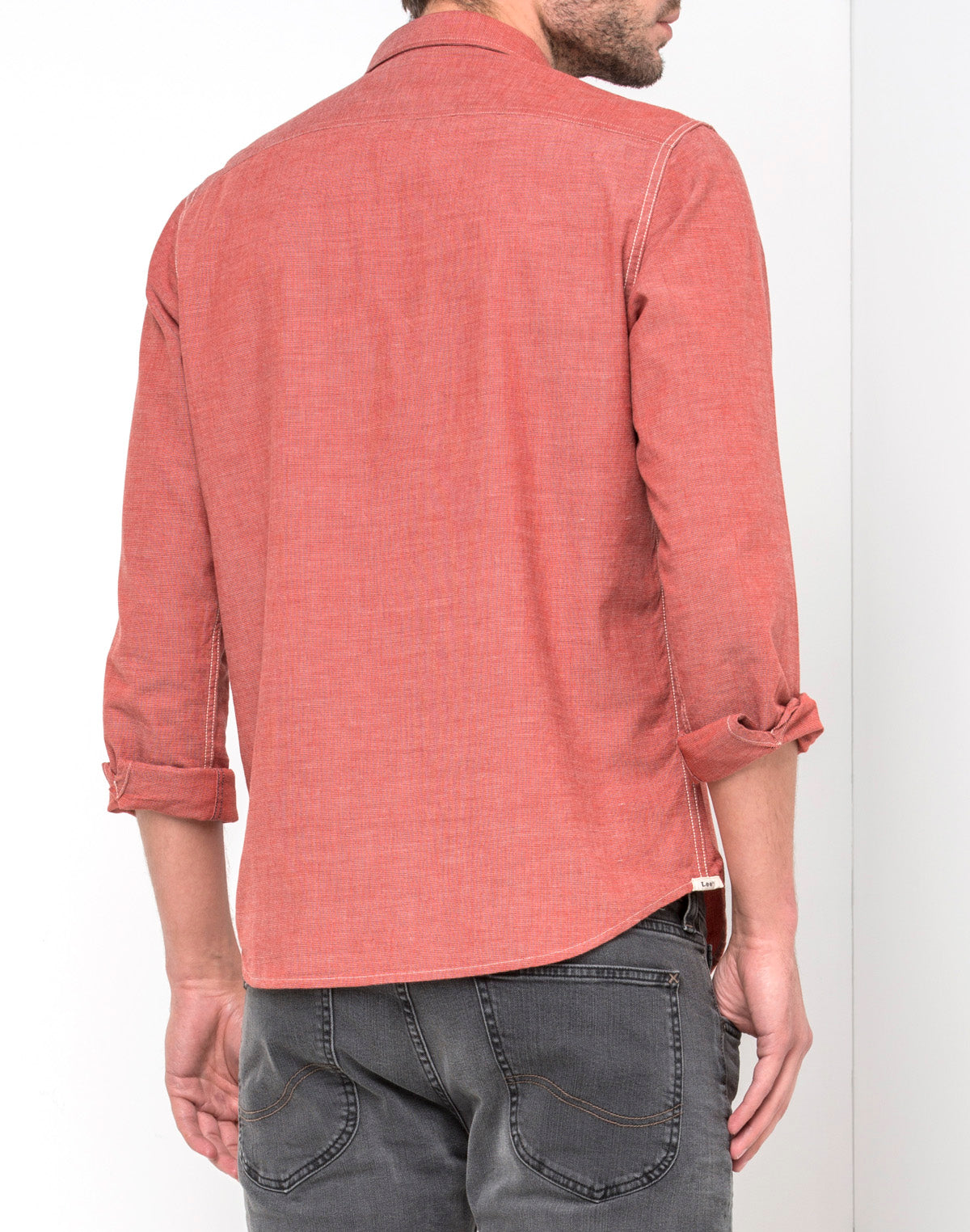 Lee Worker Shirt in Lava Red