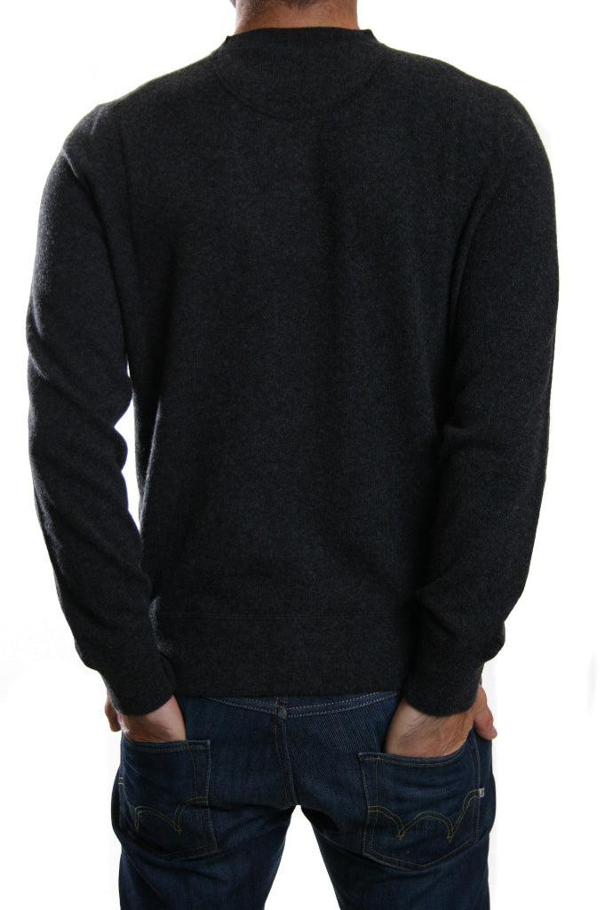 Baracuta Crew Neck Cashwool Jumper in Charcoal Grey