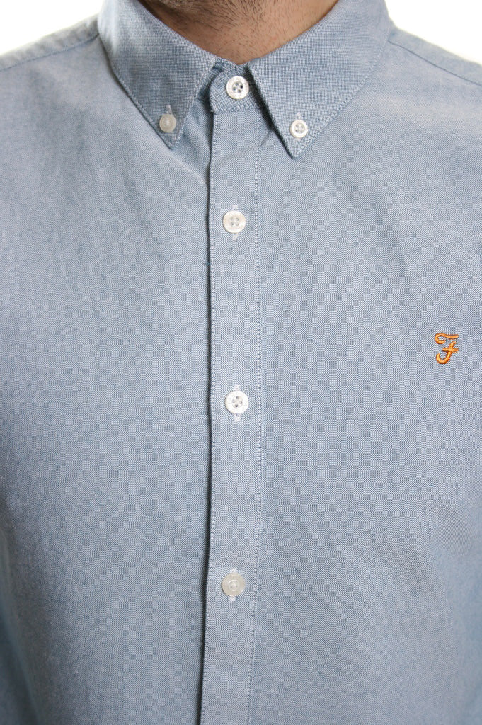 Farah Brewer Long Sleeved Shirt Sky Blue