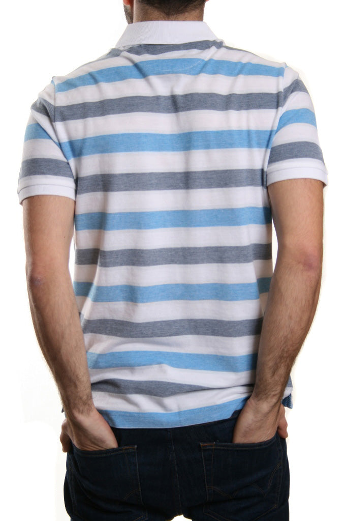 Original Penguin Birdseye Wide Stripe Polo Bright White