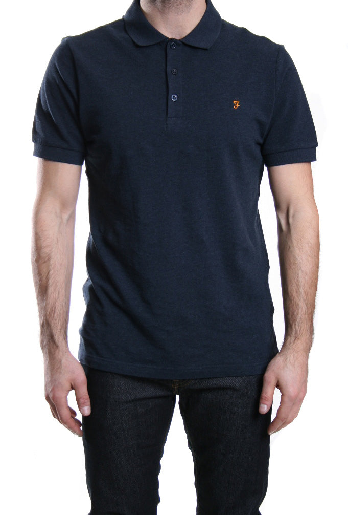 Farah Blaney Polo in True Navy Marl