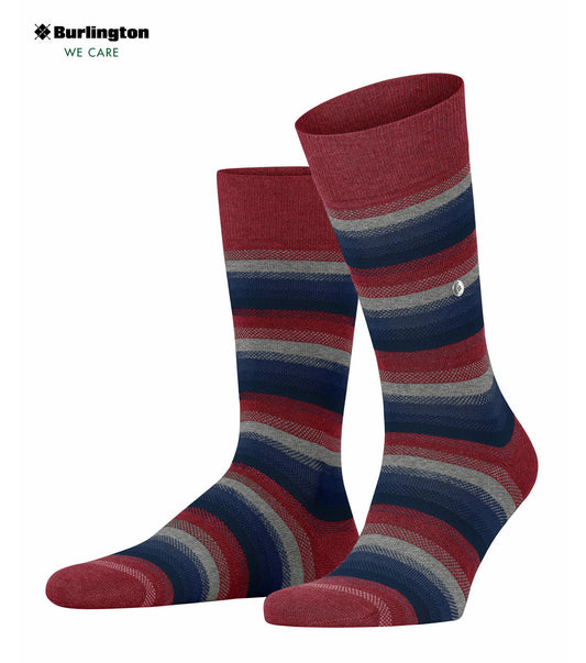 Burlington Devon Stripe Socks Red