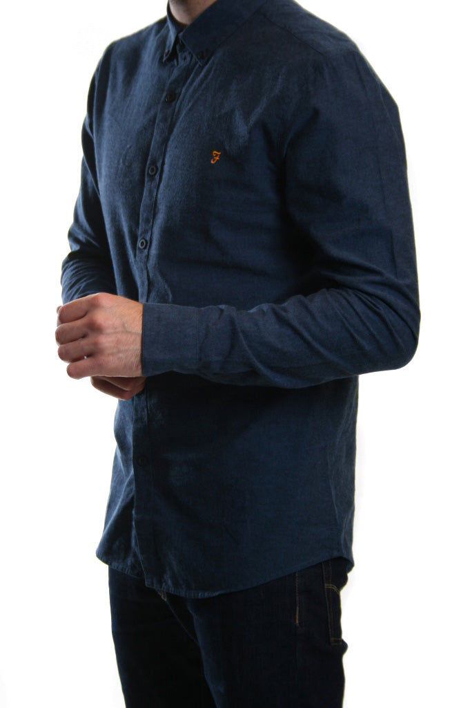 Farah Steen Long Sleeved Shirt in Cornflower Blue