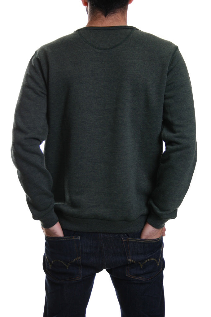 Lee Crew Sweat Jumper in Forest Green