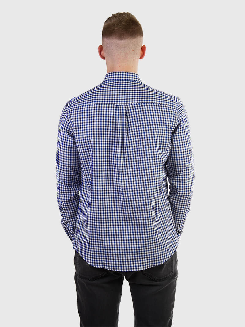 Weekend Offender Dillon Navy Check Shirt