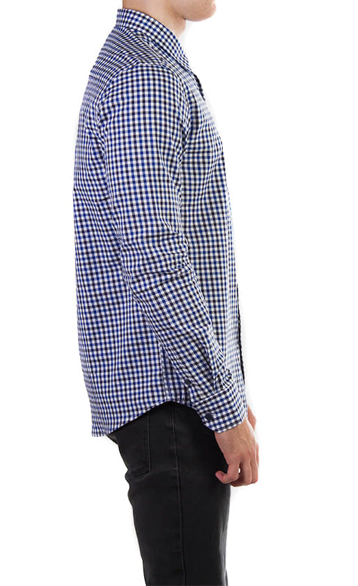 Weekend Offender Dillon Navy Check Shirt