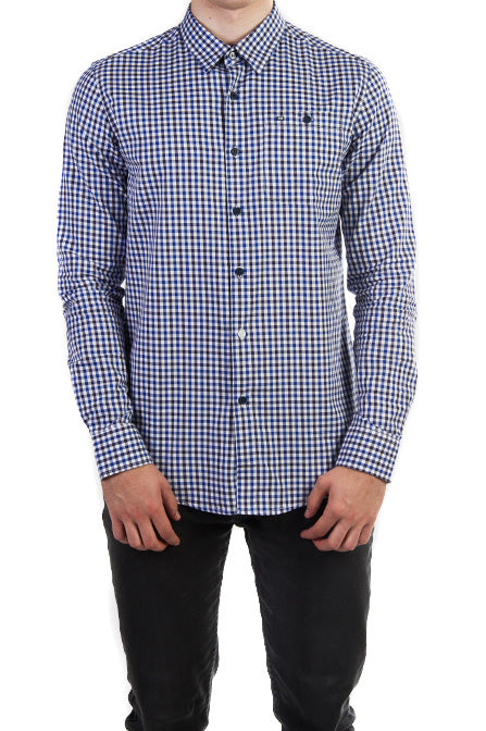 Weekend Offender Dillon Navy Check Shirt