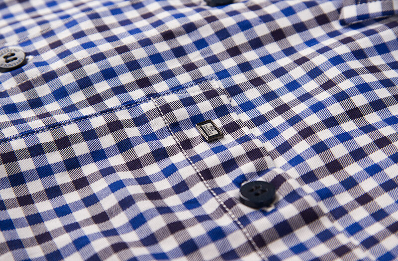 Weekend Offender Dillon Navy Check Shirt