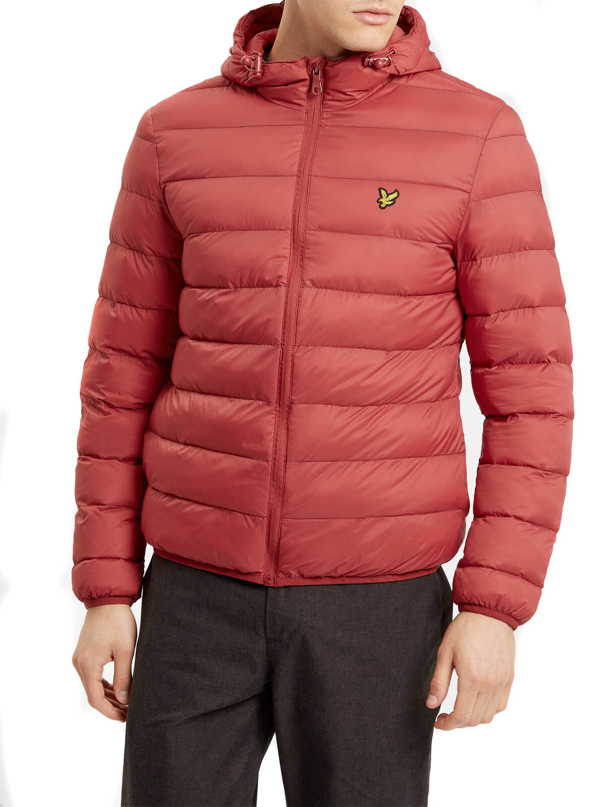 Lyle & Scott Quilted Puffer Jacket in Pomegranate