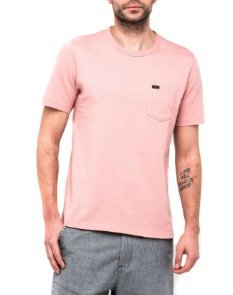 Lee Crew Neck Pocket T Shirt faded Pink