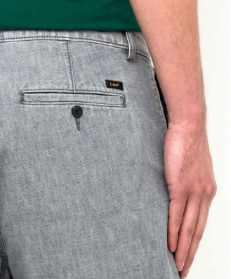 Lee Slim Chino Shorts in Grey Wash