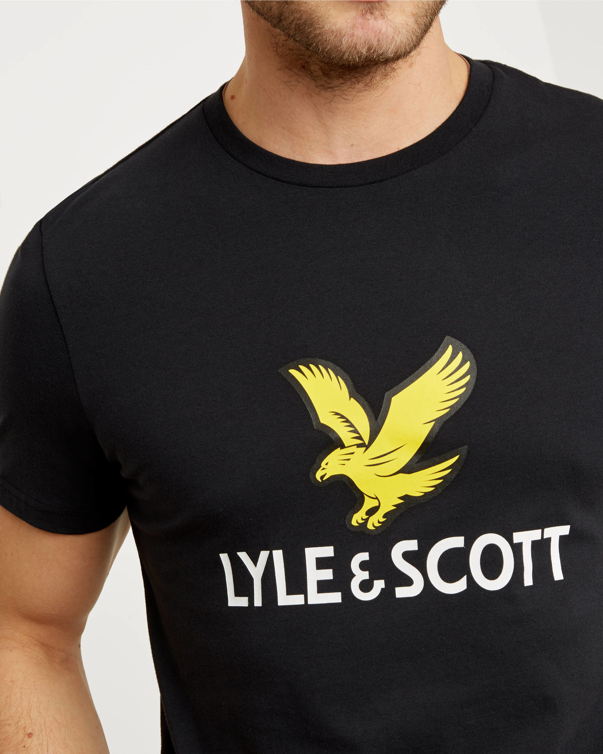 Lyle & Scott Eagle Logo T Shirt in True Black