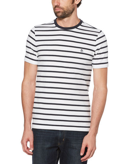 Original Penguin Breton Stripe T-Shirt in White