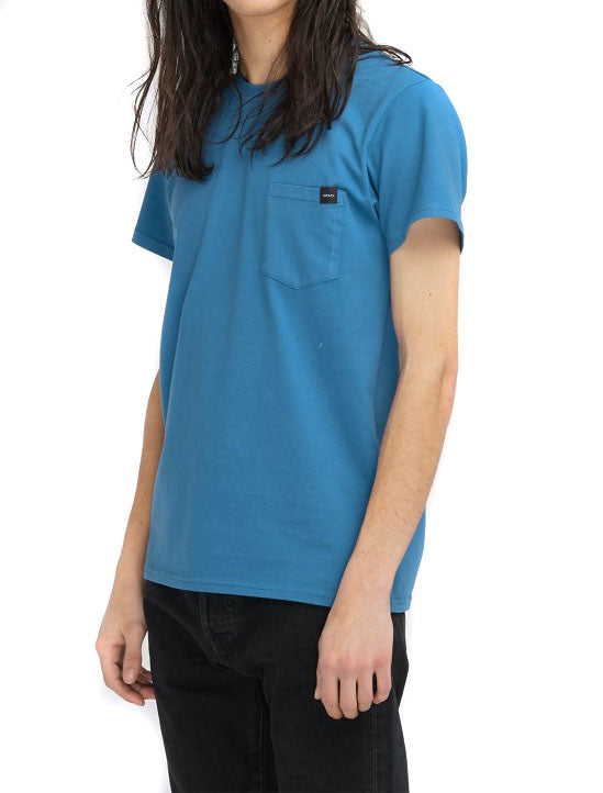 Edwin Garment Dyed T Shirt Blue Sapphire