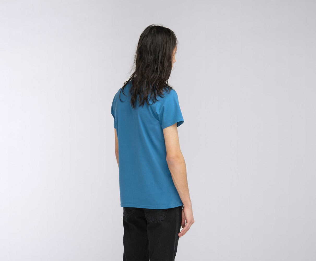 Edwin Garment Dyed T Shirt Blue Sapphire