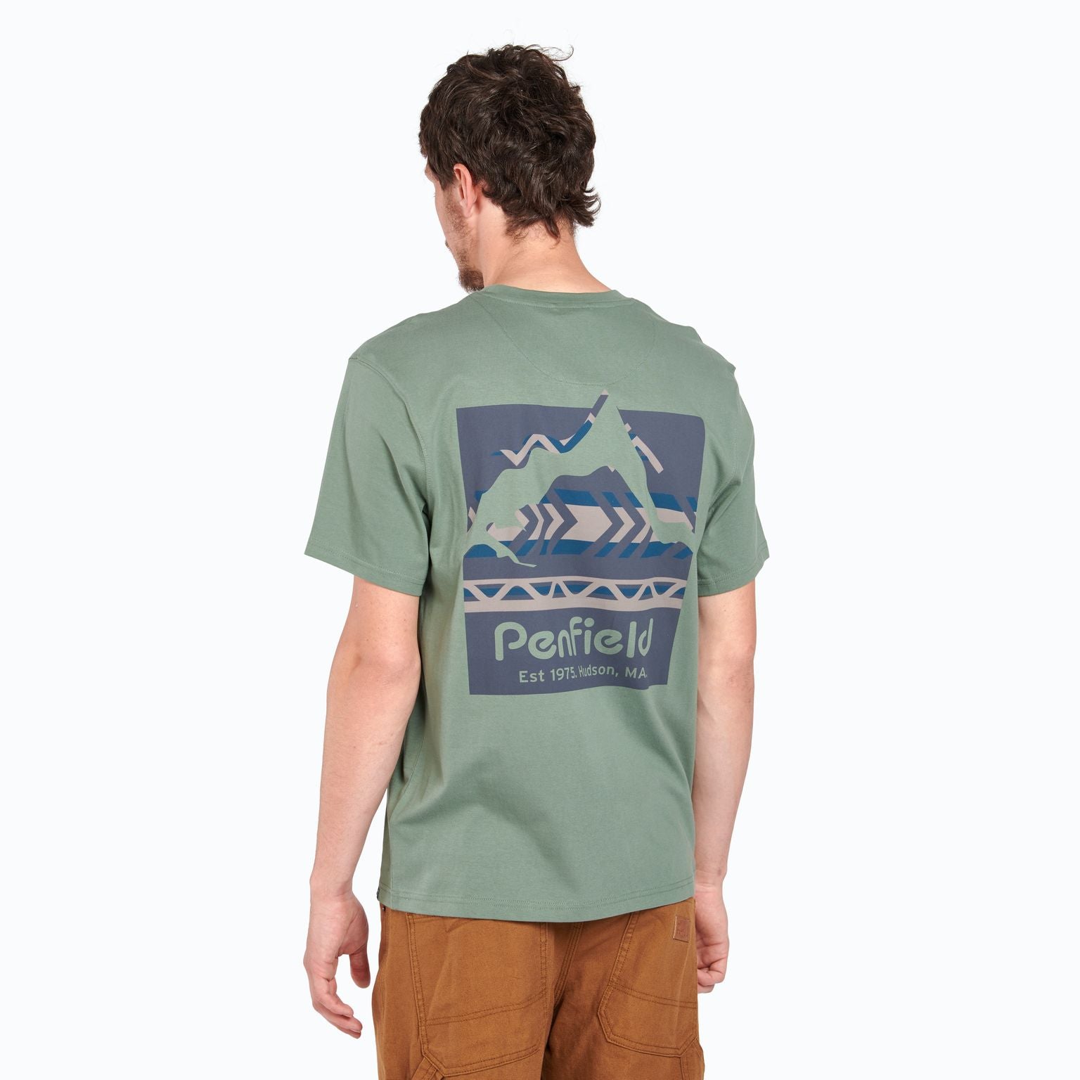 Penfield Mountain Filled Back Graphic SS T-Shirt Laurel Wreath