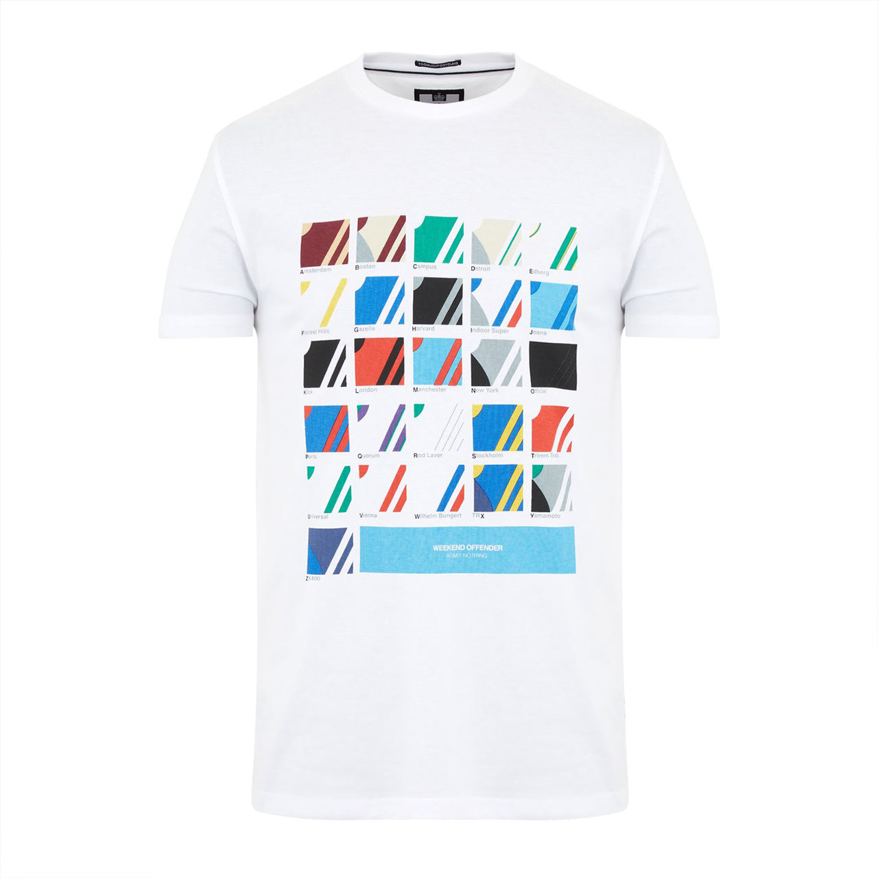 Weekend Offender ABC T-Shirt in White