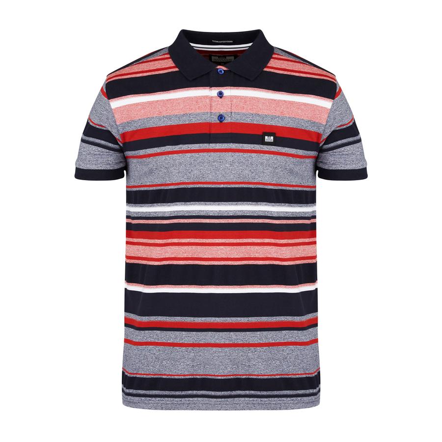 Weekend Offender Campinas Stripe Polo In Navy