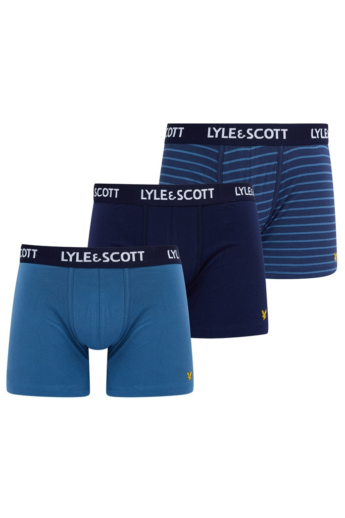 Lyle & Scott 3 Multi Pack Ethan Boxers Shorts Navy