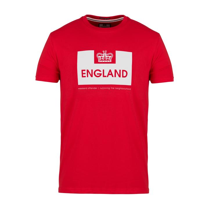 Weekend Offender Euro Series England T-Shirt Chilli Red