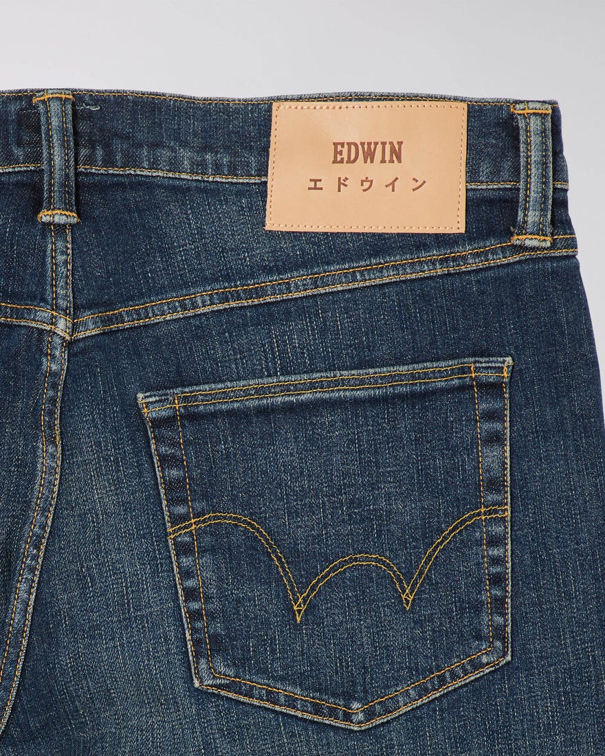 Edwin ED-55 CS Yuuki Blue Regular Tapered Jeans Robun Wash