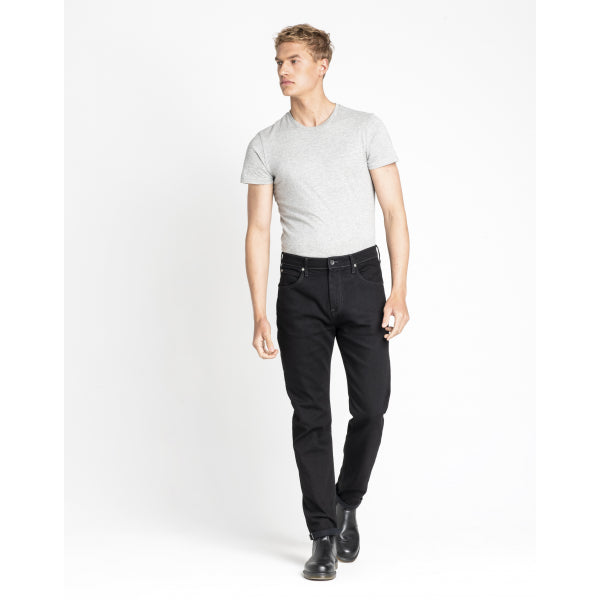 Lee Austin Tapered White Listed Selvage Jeans Black Rinse