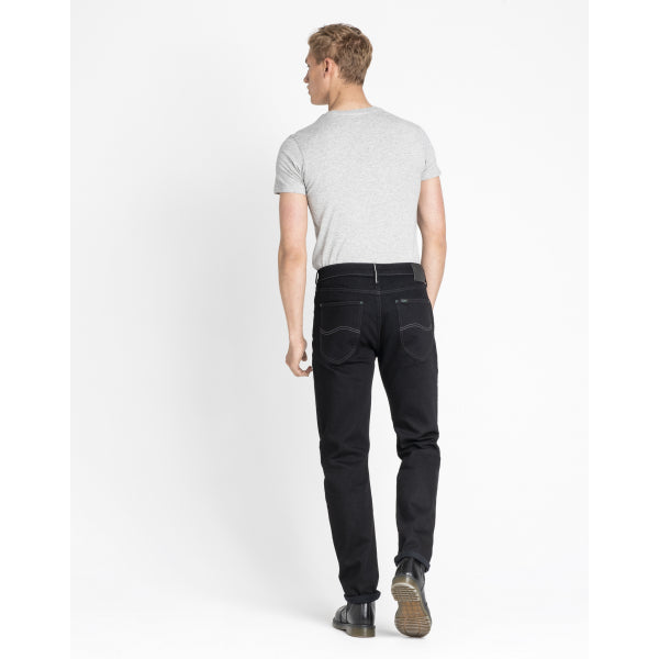 Lee Austin Tapered White Listed Selvage Jeans Black Rinse