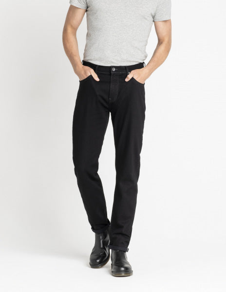 Lee Austin Tapered White Listed Selvage Jeans Black Rinse