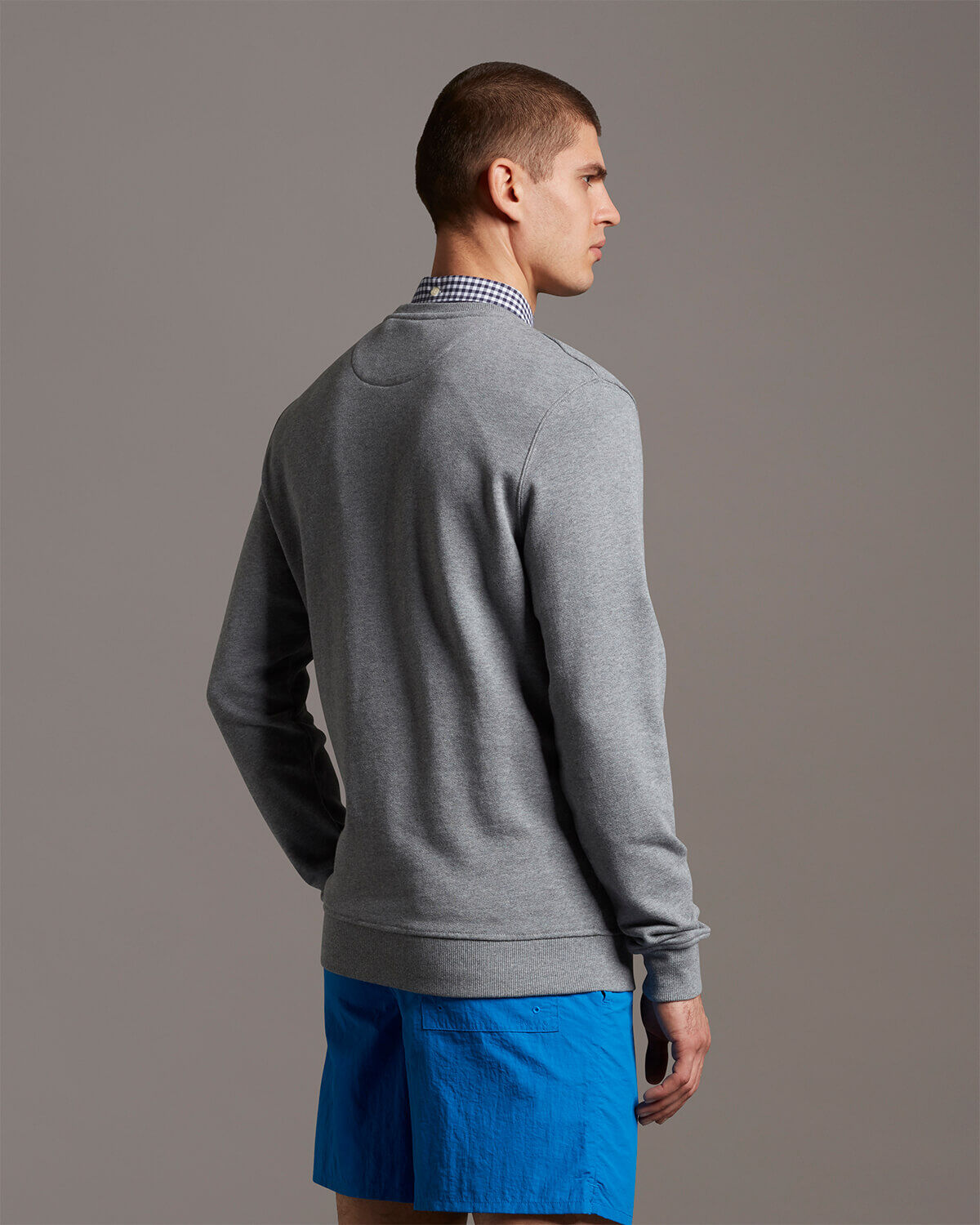 Lyle & Scott Crew Neck Sweatshirt in Mid Grey Marl