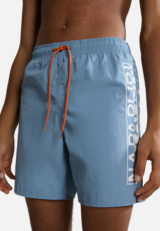 Napapijri V-Box Shorts in Blue Faded