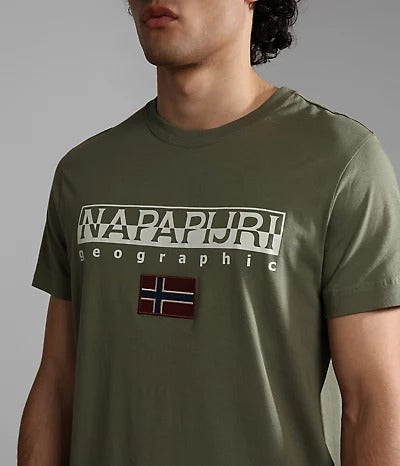 Napapijri S-Ayas SS T-Shirt in Green Lichen