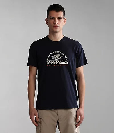 Napapijri Macas Short Sleeve T-shirt in Blue Marine
