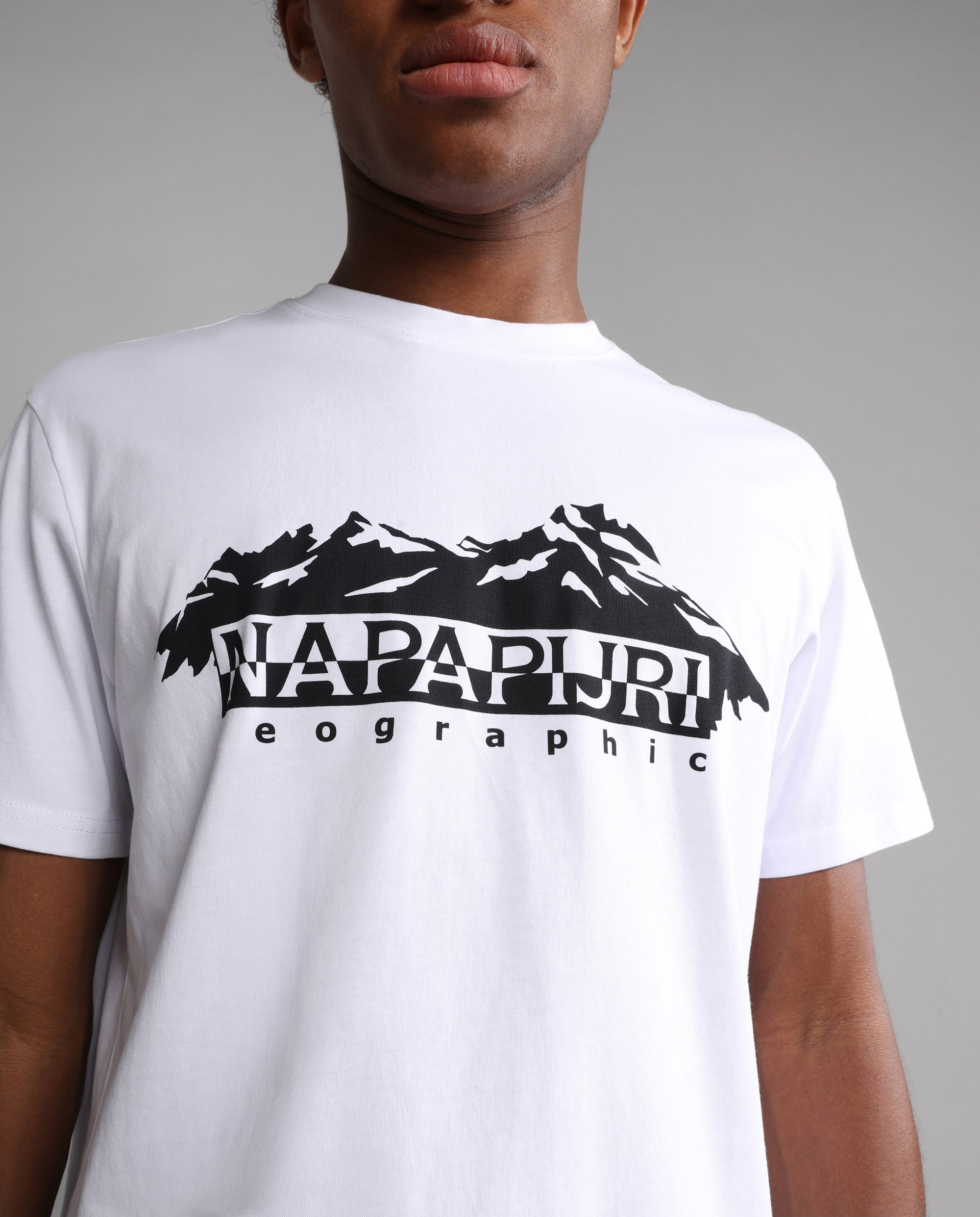 Napapijri Racing Short Sleeve T-shirt in Bright White