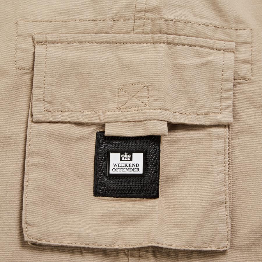 Weekend Offender Mascia Cargo Shorts Stone