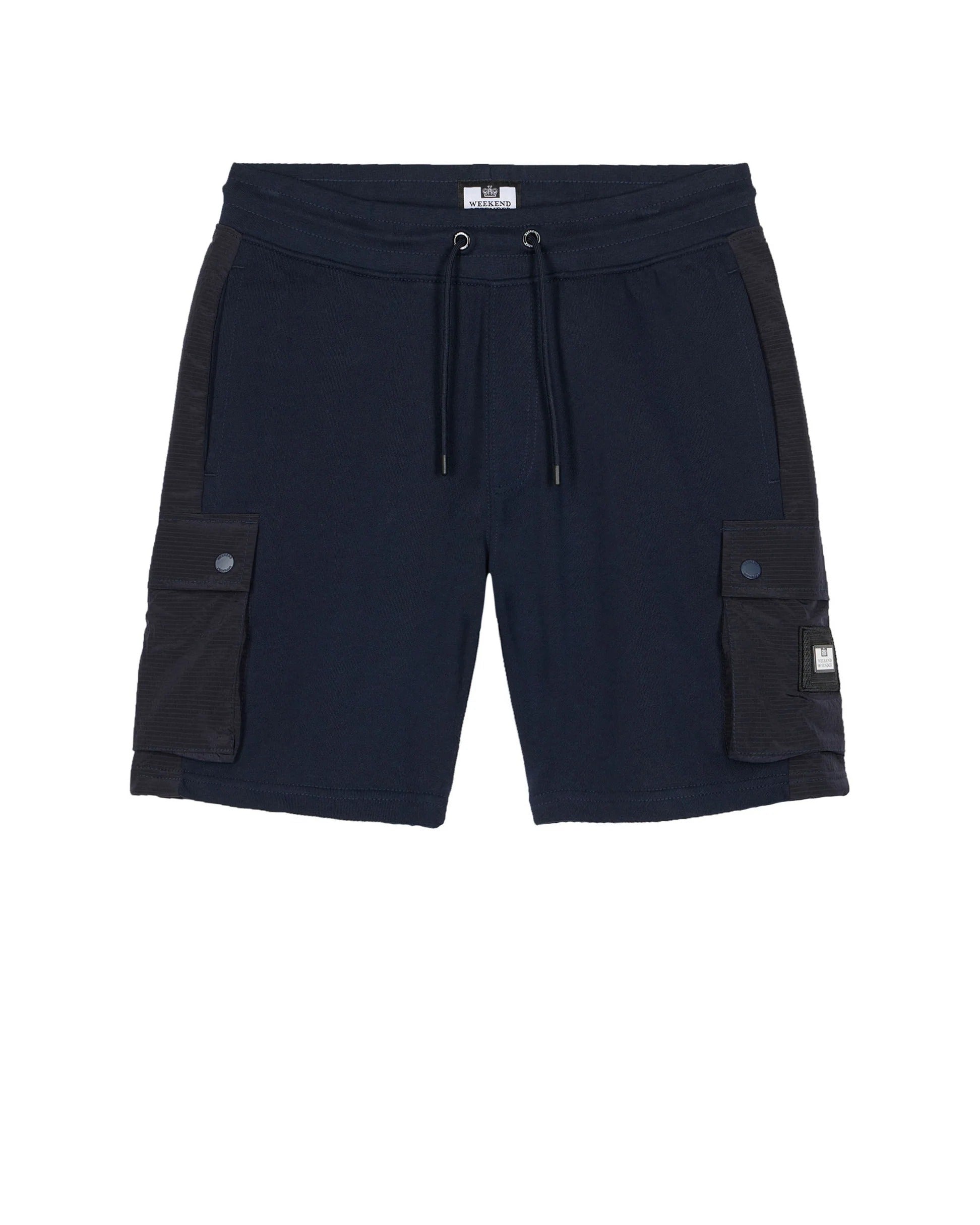 Weekend Offender Pink Sands Jogger Shorts in Navy
