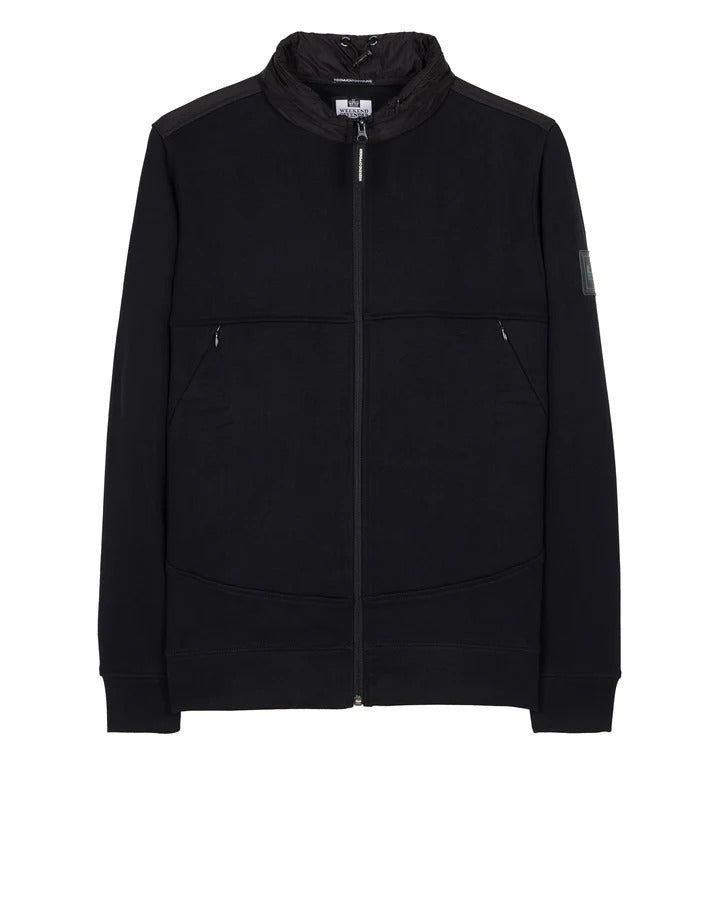 Weekend Offender Praia Full Zip Hooded Sweat Black