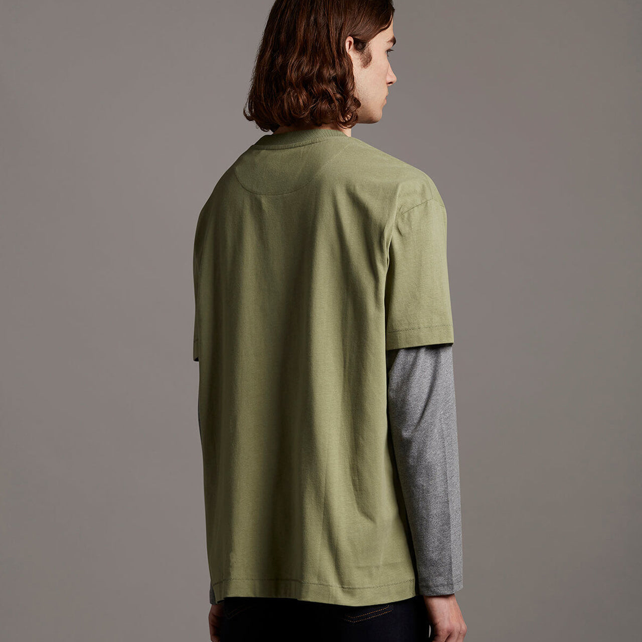 Lyle & Scott Archive Diamond Applique T-Shirt in Moss