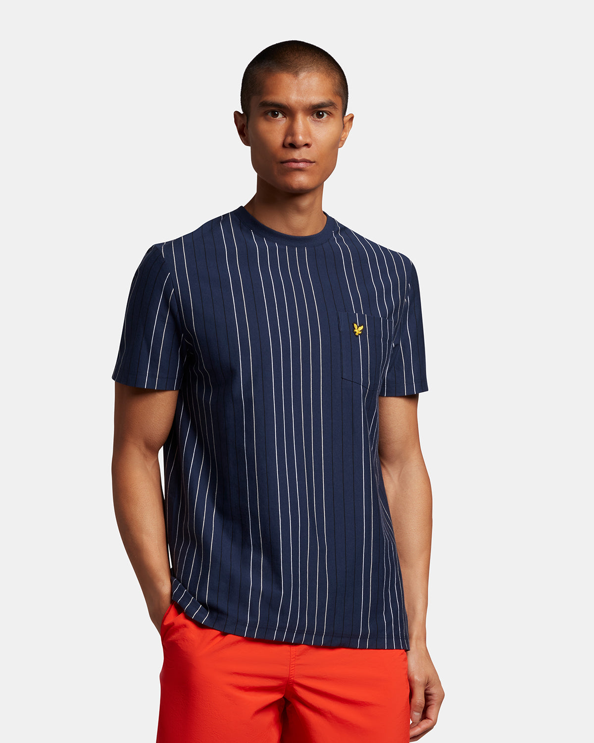 Lyle & Scott Multi Stripe T-Shirt in Navy