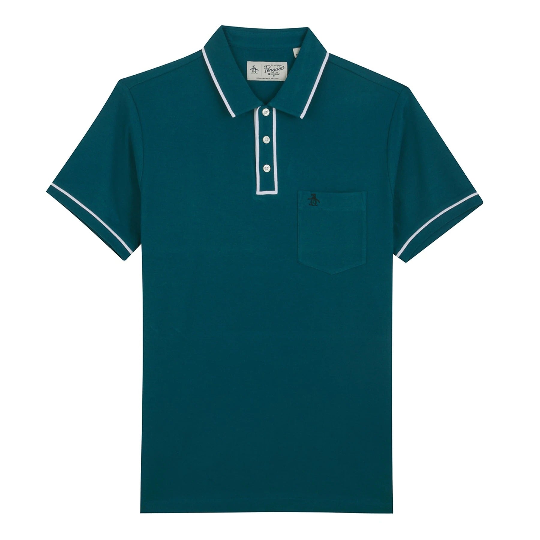 Original Penguin Earl Organic Cotton Polo in Blue Coral