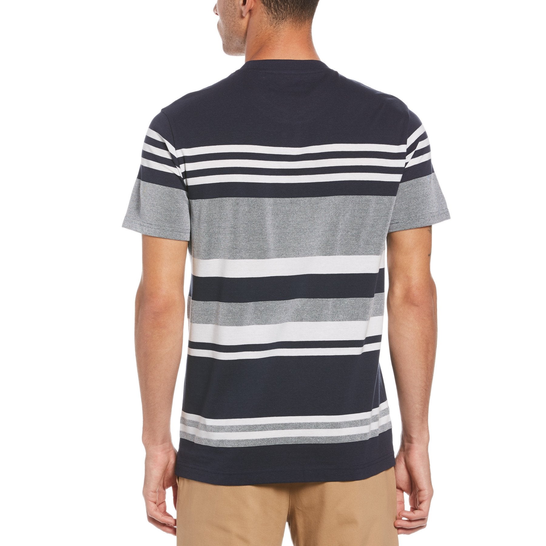Original Penguin Engineered Stripe T-Shirt Dark Sapphire Navy