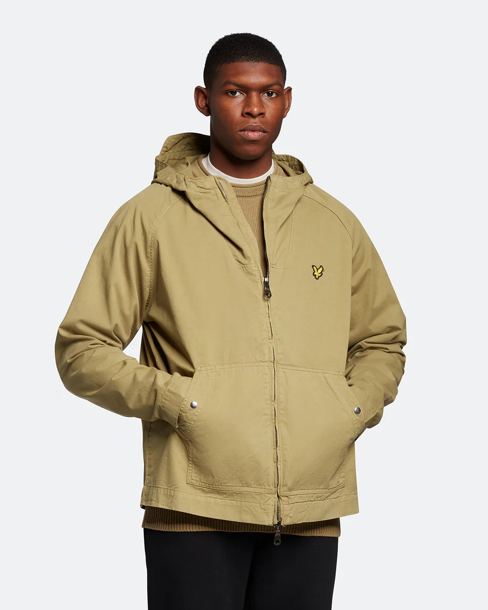 Lyle and scott zip through hooded jacket online