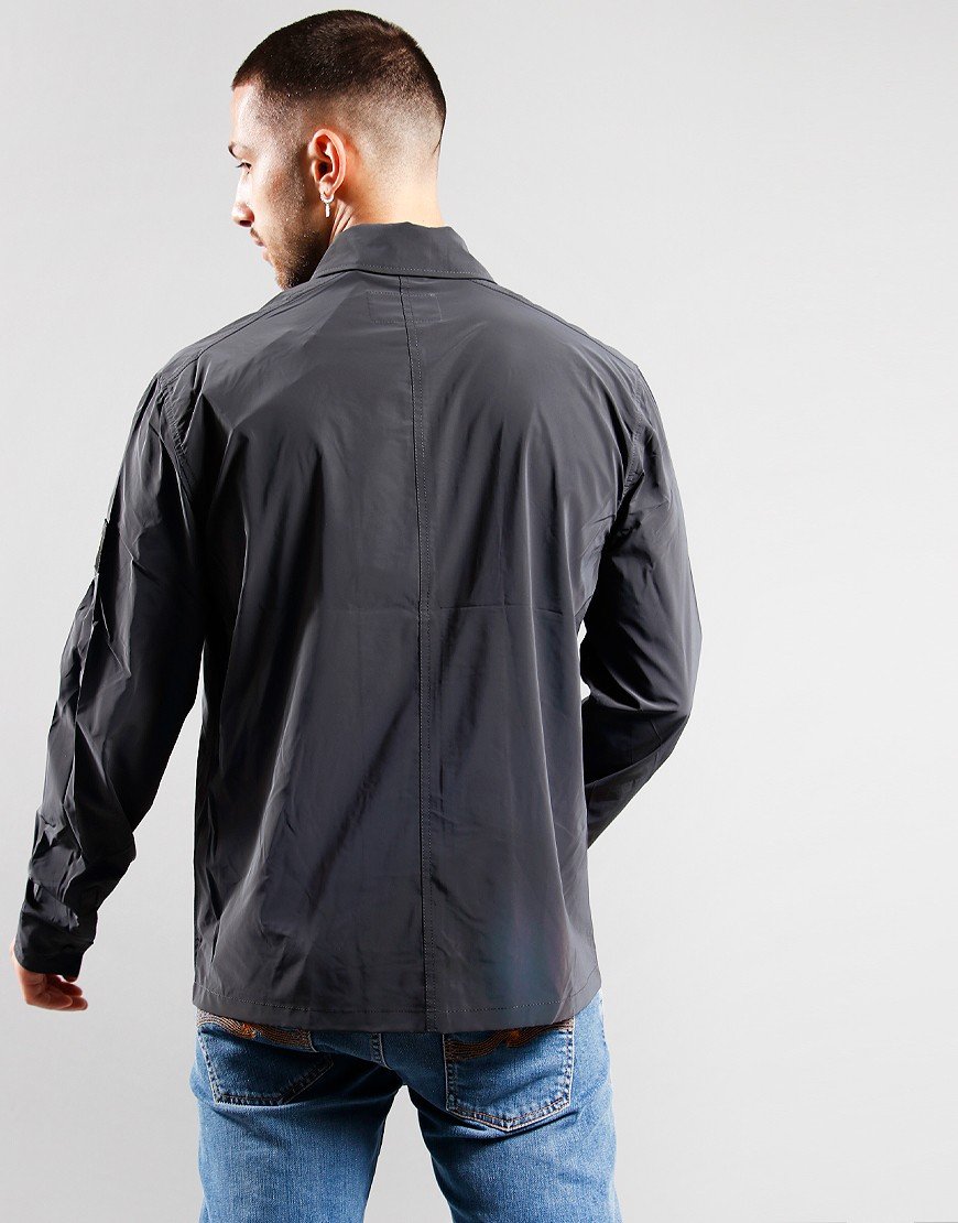 Lyle & Scott Casuals Iridescent Overshirt in Jet Black