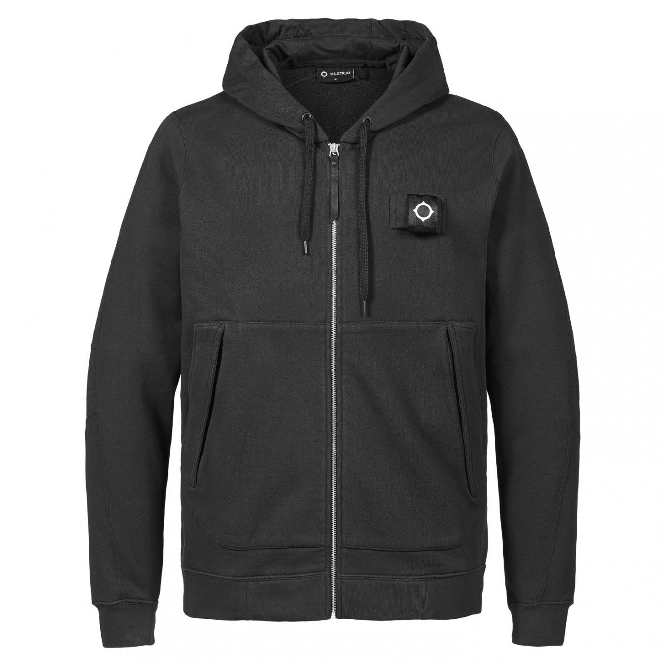 Ma.Strum Training Full Zip Hoody in Jet Black