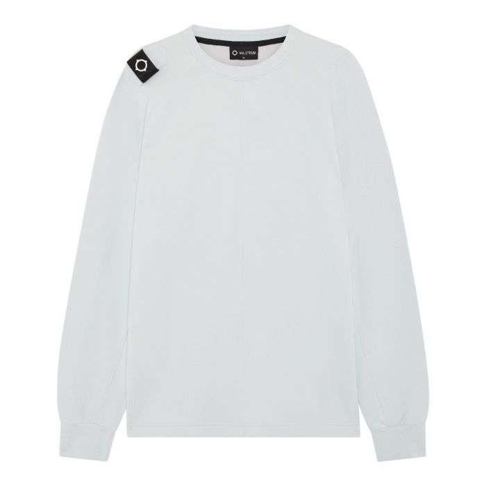 Ma.Strum DPF Panel Sleeve Crew Sweat Illusion Blue