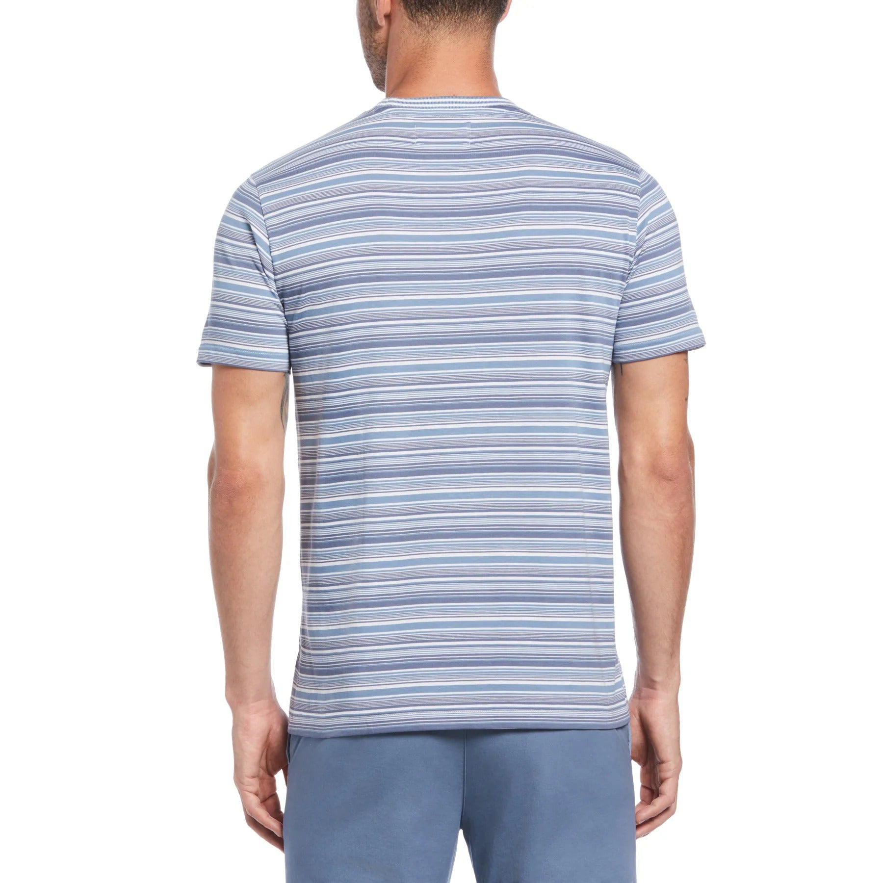 Original Penguin Multi Stripe T-Shirt Spring Lake Blue