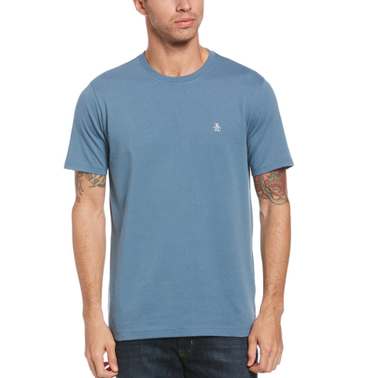 Original Penguin Pin Point Logo T-Shirt Copen Blue