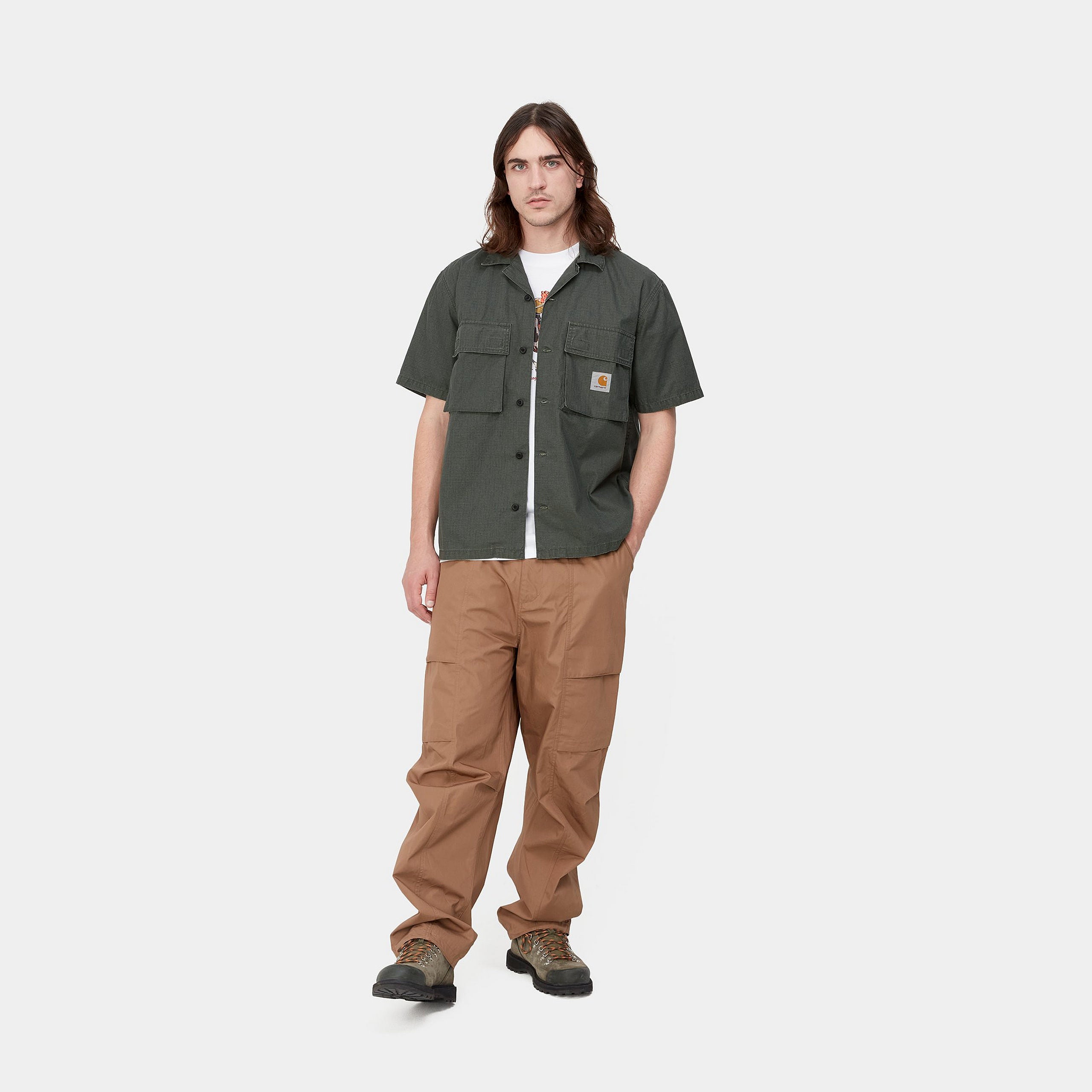 Carhartt WIP S/S Wynton Shirt Yucca (Stone Washed) – Inocencia